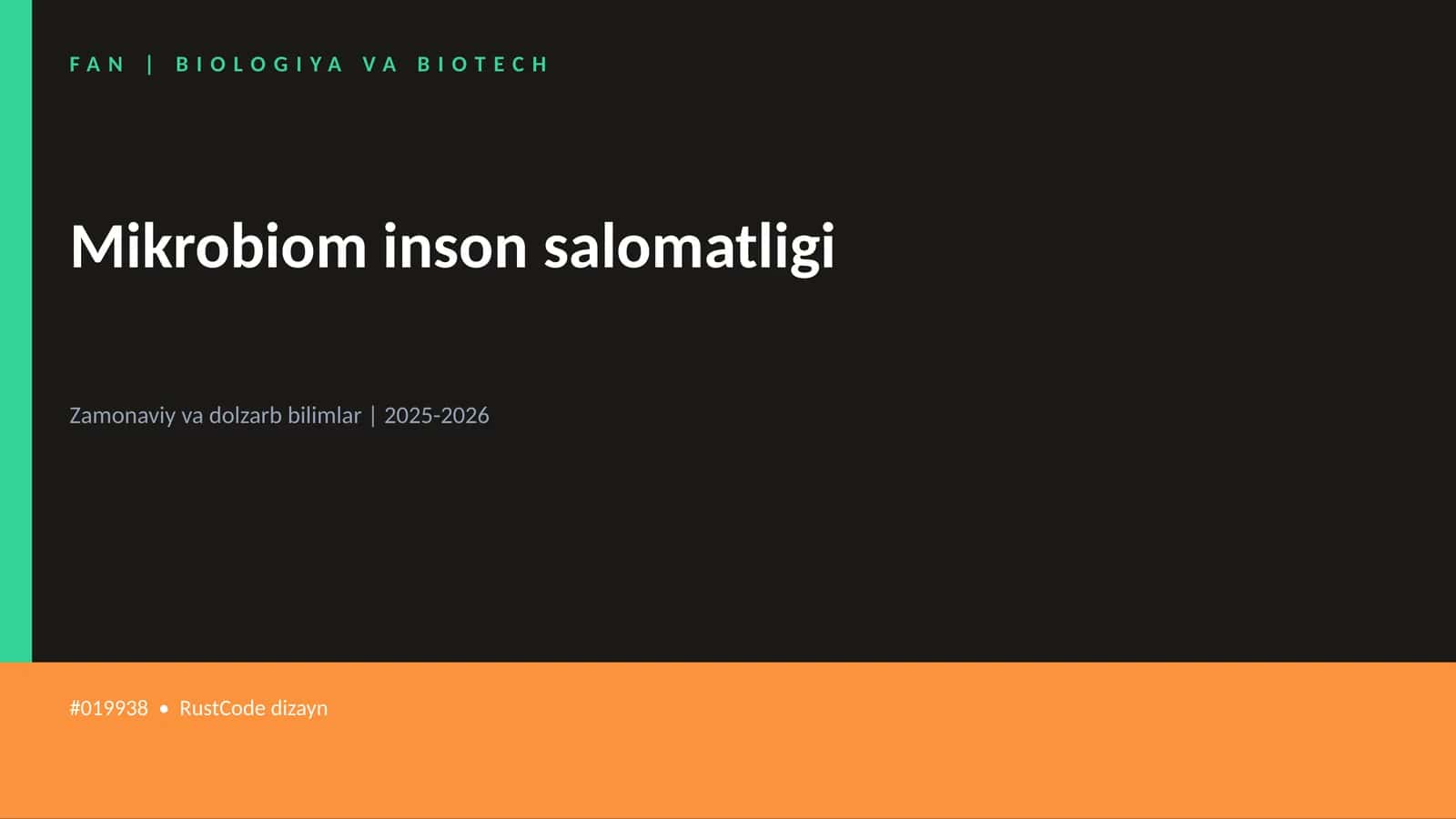 Mikrobiom inson salomatligi