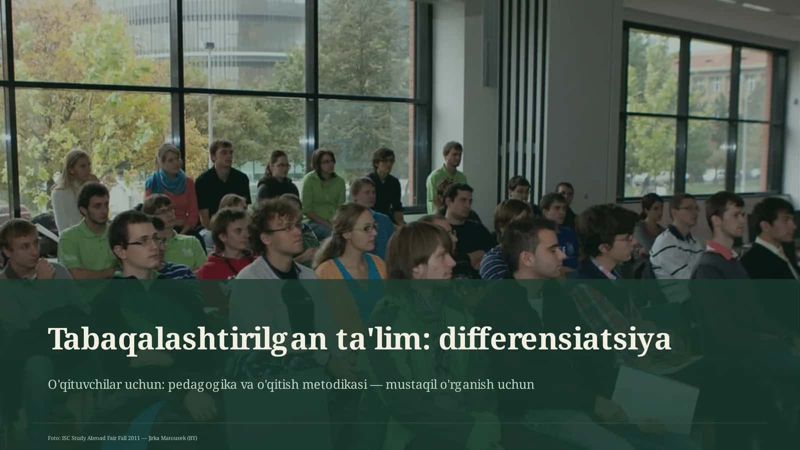 Tabaqalashtirilgan ta'lim: differensiatsiya