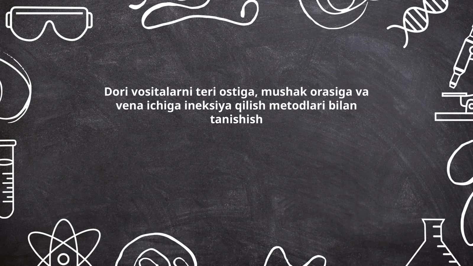 Dori vositalarni ineksiya qilish metodlari