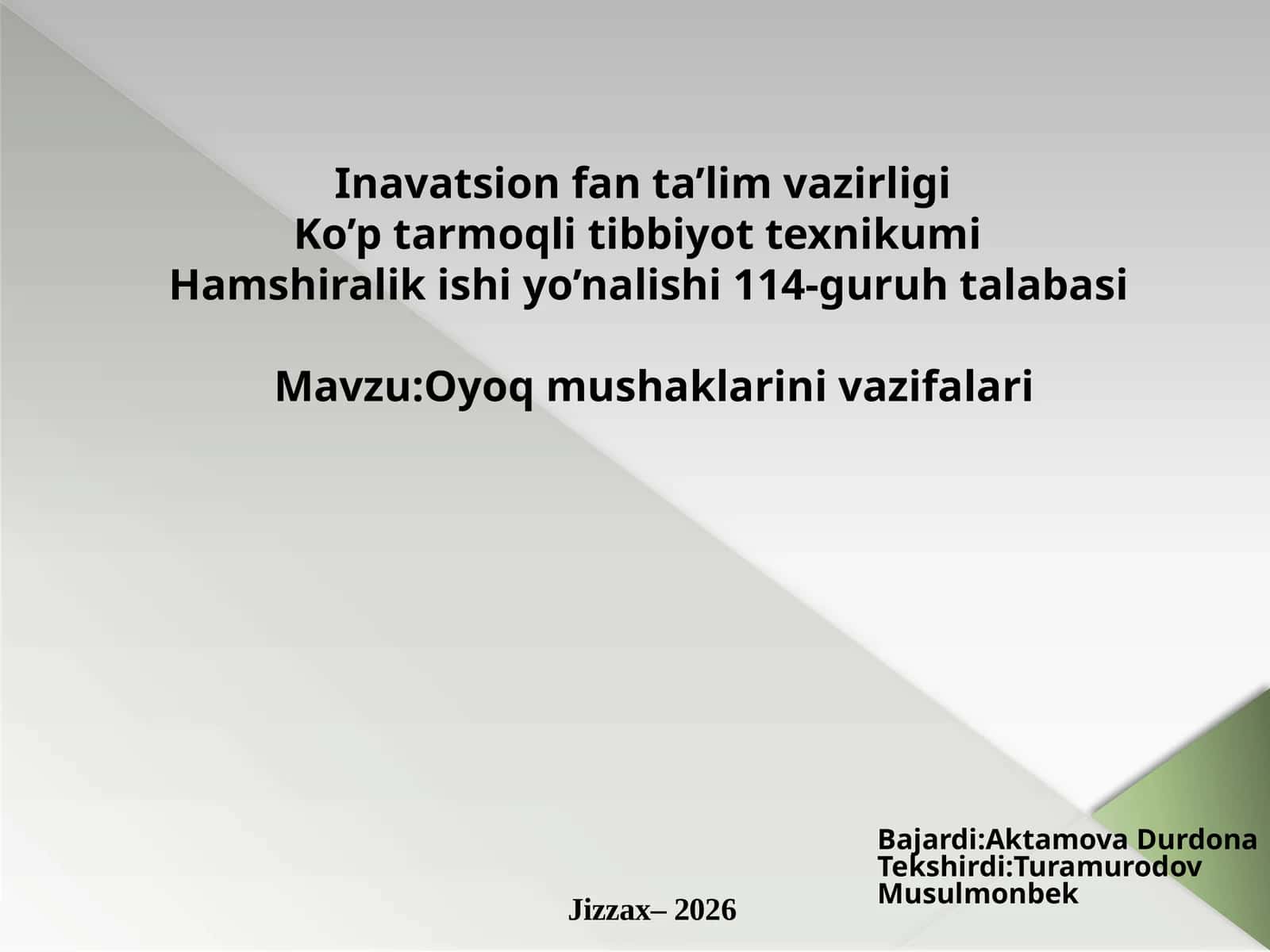 Oyoq mushaklari