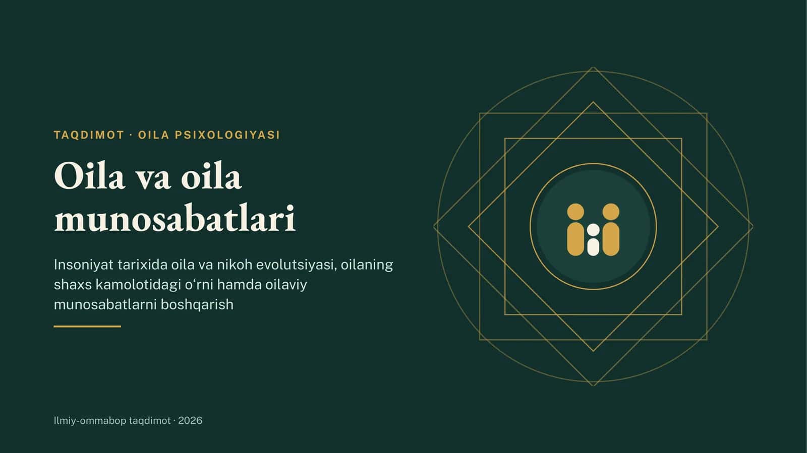 Oila va oila munosabatlari