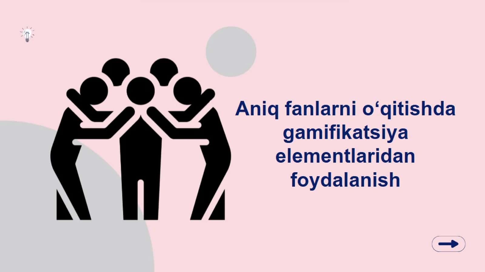 Googleformda Gamifikatsiya tushunchasi haqida 5 ta test