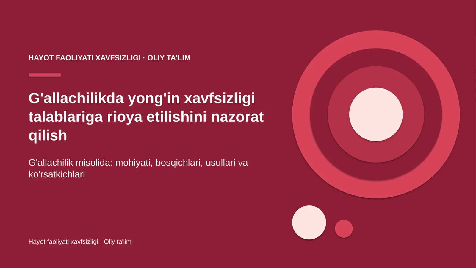 g'allachilikda yong'in xavfsizligi talablariga rioya etilishini nazorat qilish 8420