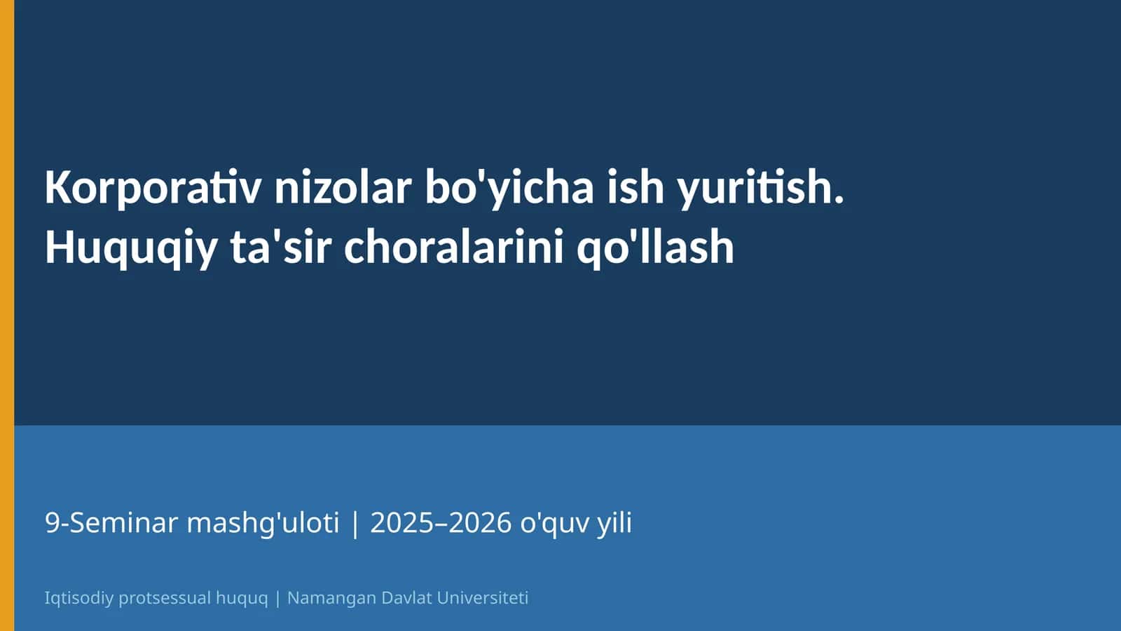 Iqtisodiy protsessual huquq