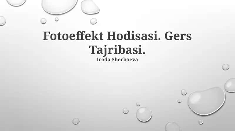 Fotoeffekt Hodisasi