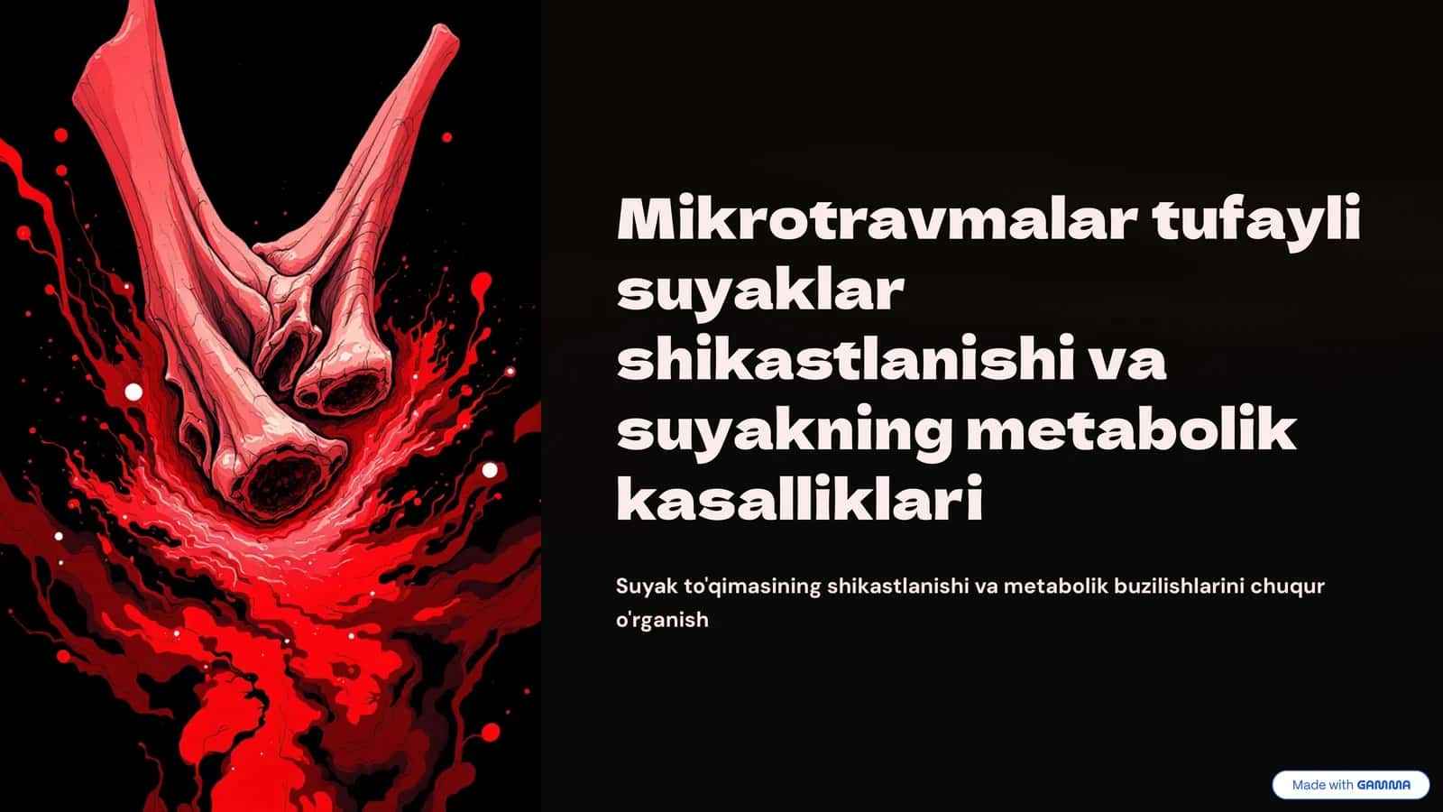 Mikrotravmalar tufayli suyaklar shikastlanishi va suyakning metabolik kasalliklari