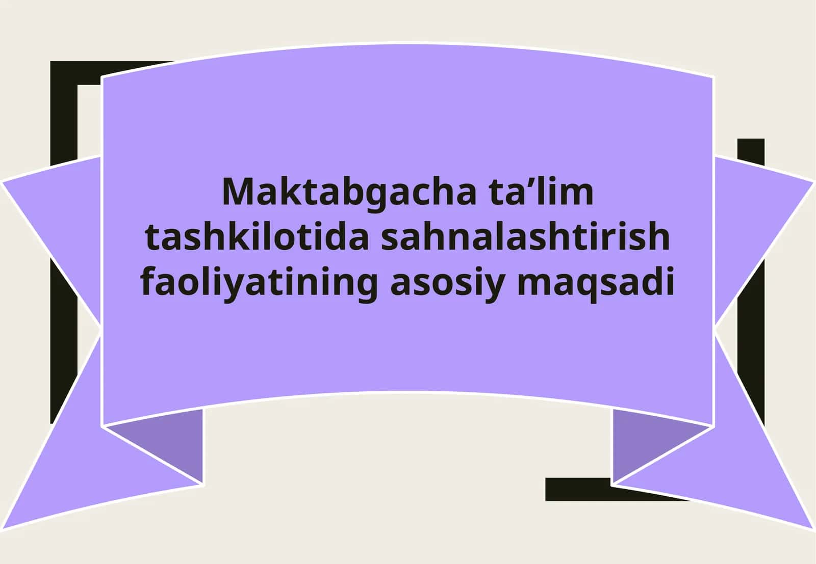 Maktabgacha taʼlim tashkilotida sahnalashtirish faoliyati
