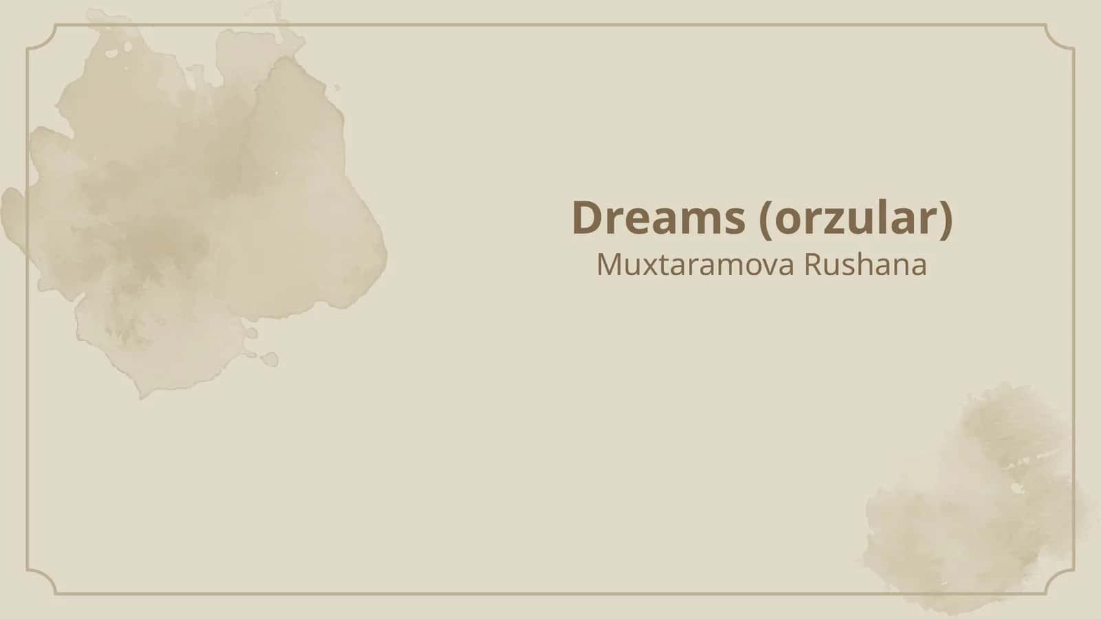 Orzular