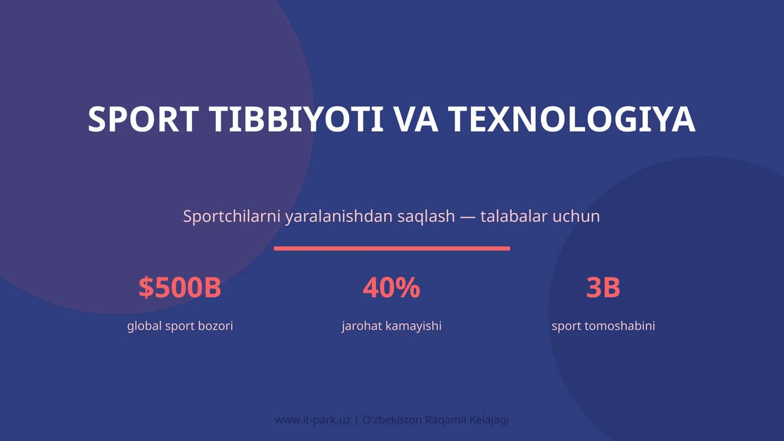 SPORT TIBBIYOTI VA TEXNOLOGIYA