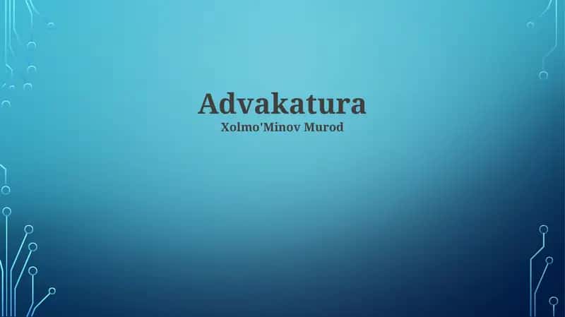 Advakatura