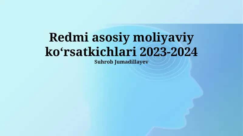Redmi asosiy moliyaviy koʻrsatkichlari 2023-2024