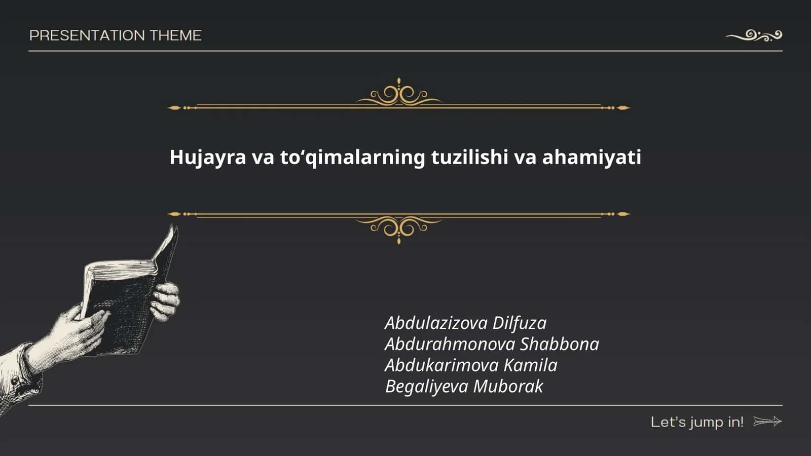 Hujayra va toʻqimalarning tuzilishi va ahamiyati