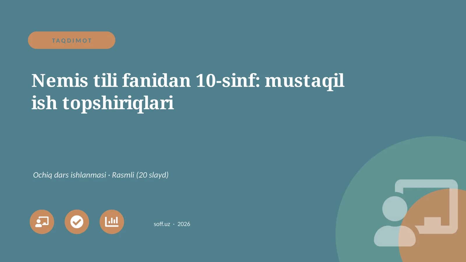 Nemis tili fanidan 10-sinf: mustaqil ish topshiriqlari