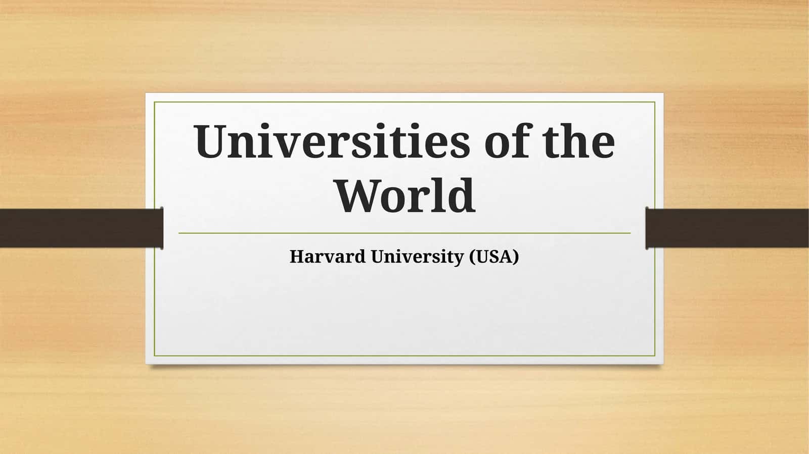 Universities of the World