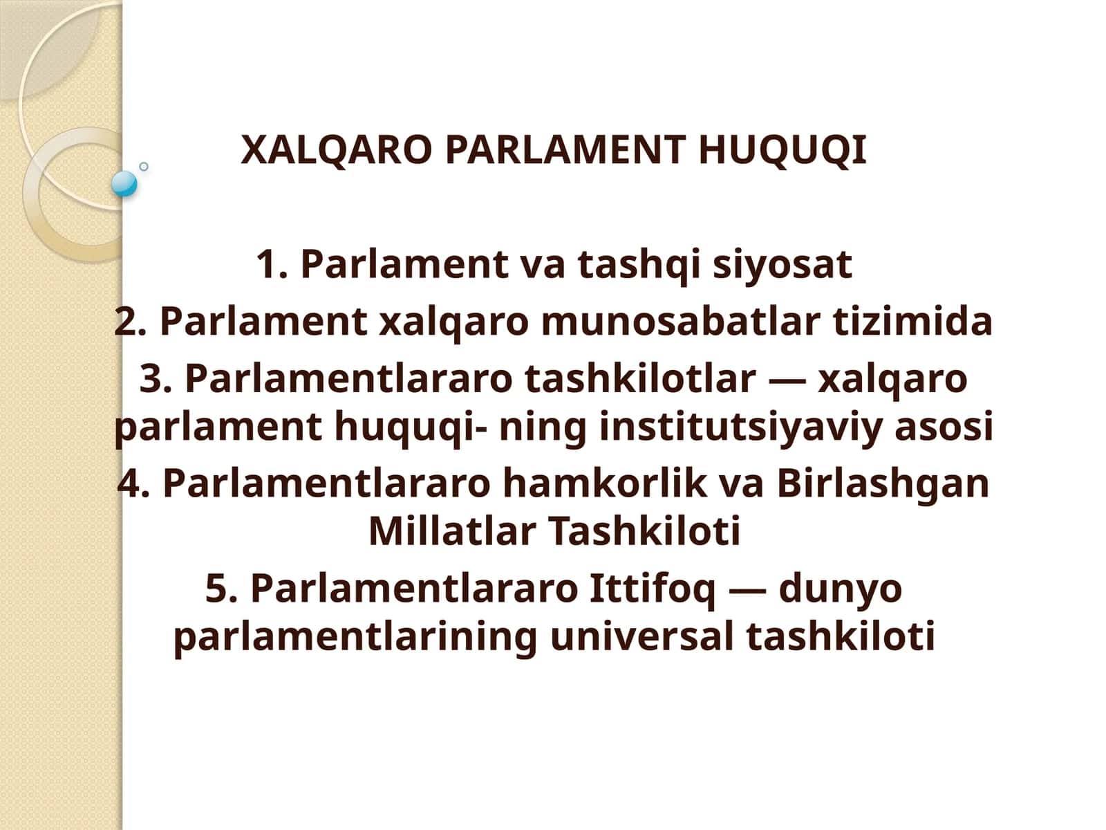 Xalqaro parlament huquqi