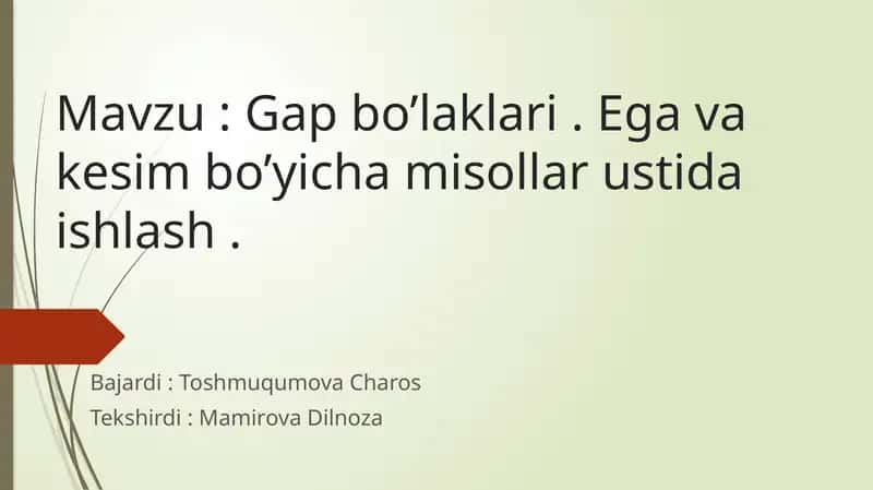 Gap bo’laklari