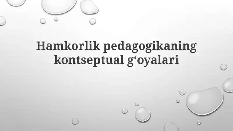 Hamkorlik pedagogikasi