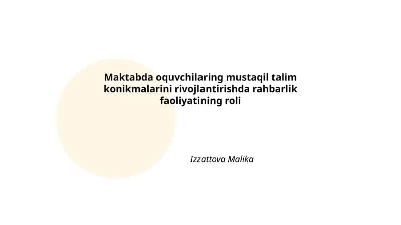 Rahbarlik faoliyatining roli
