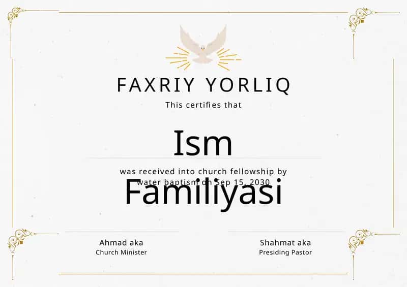 Faxriy yorliq shablon PowerPoint