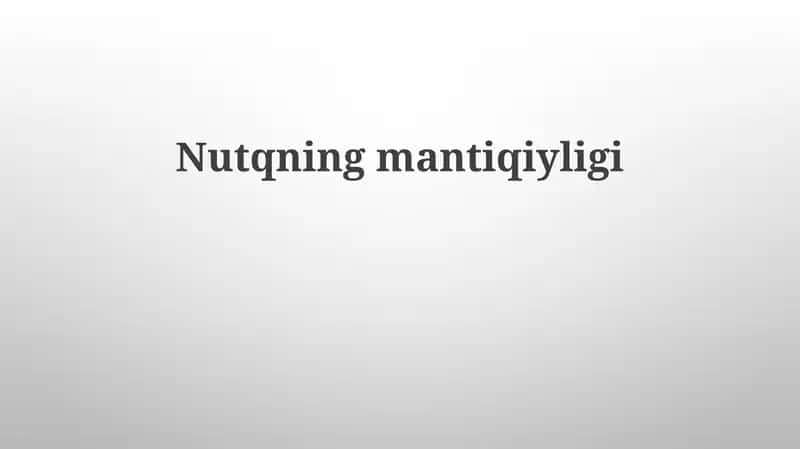 Nutqningmantiqiyligi