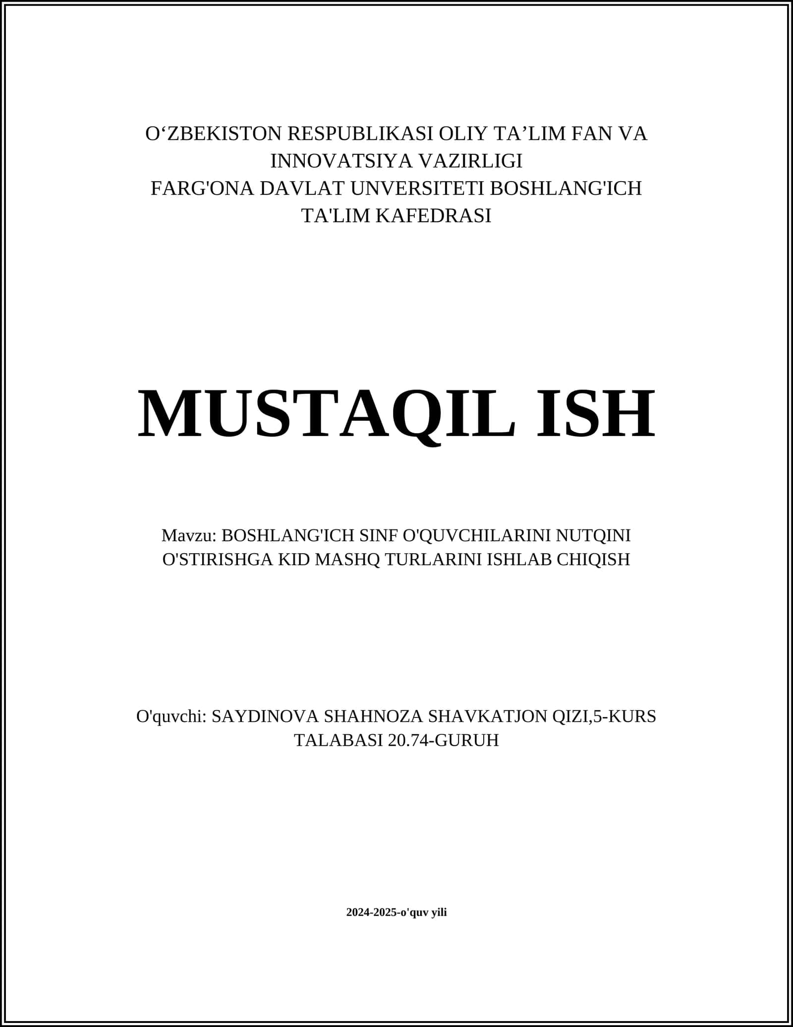 Tushuncha va so'zlarni boyitish