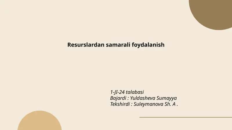 Energiya samaradorligini oshirish
