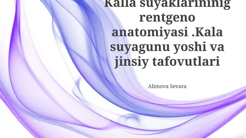 Kalla suyaklarininig rentgeno anatomiyasi