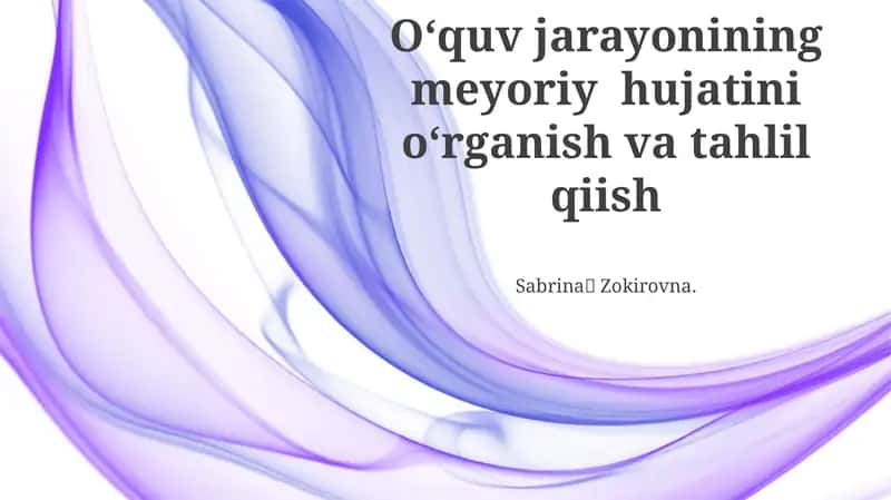 Asosiy Bandlar va Talqinlar