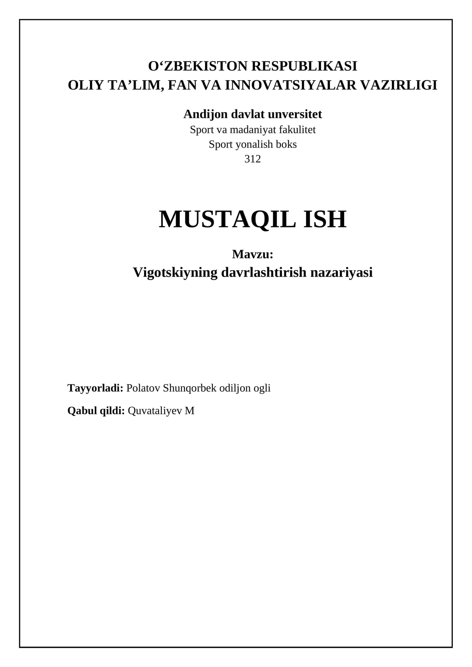 Vigotskiyning davrlashtirish nazariyasi