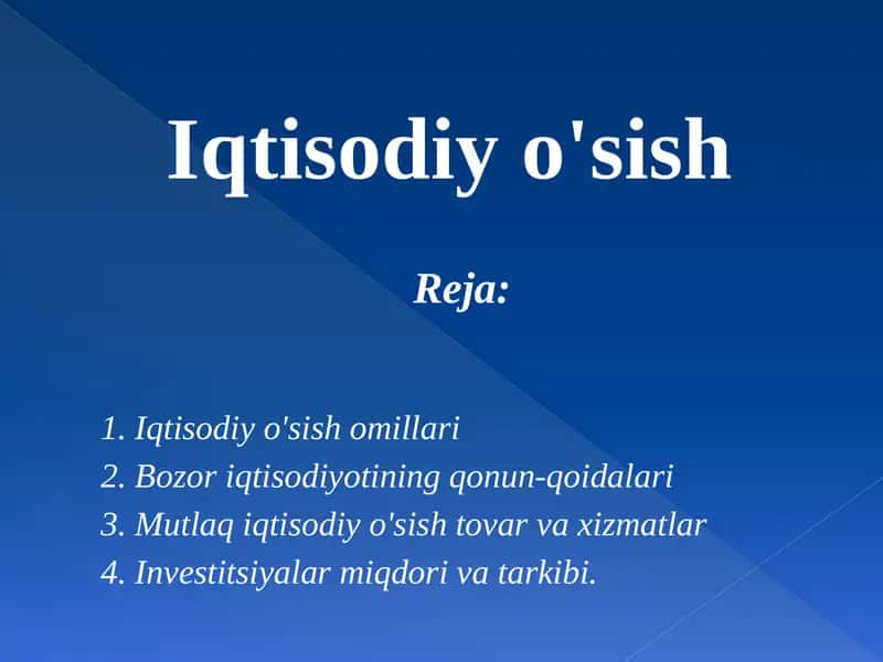 Iqtisodiyo'sish