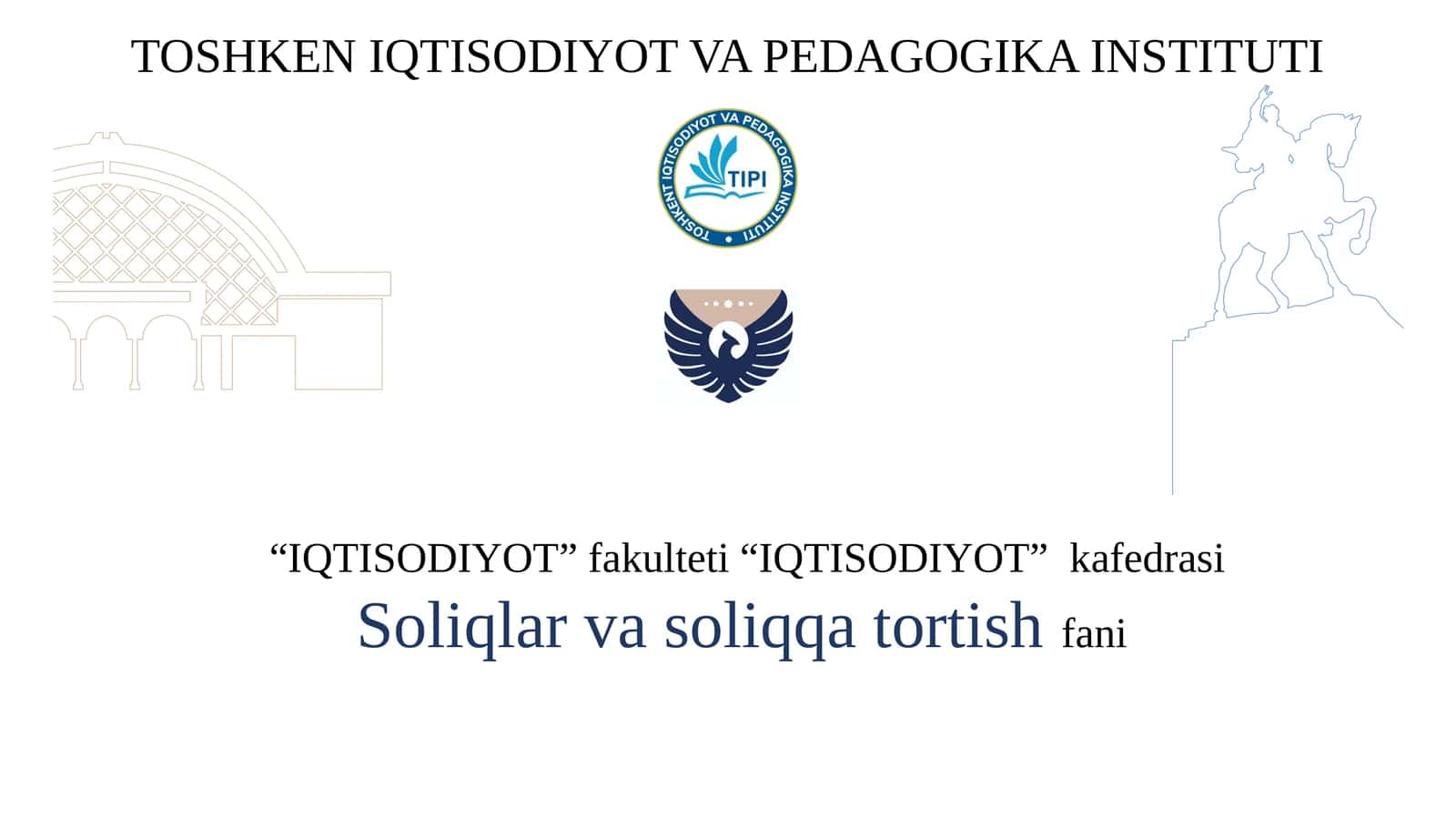 Soliqlar va soliq tortish fani