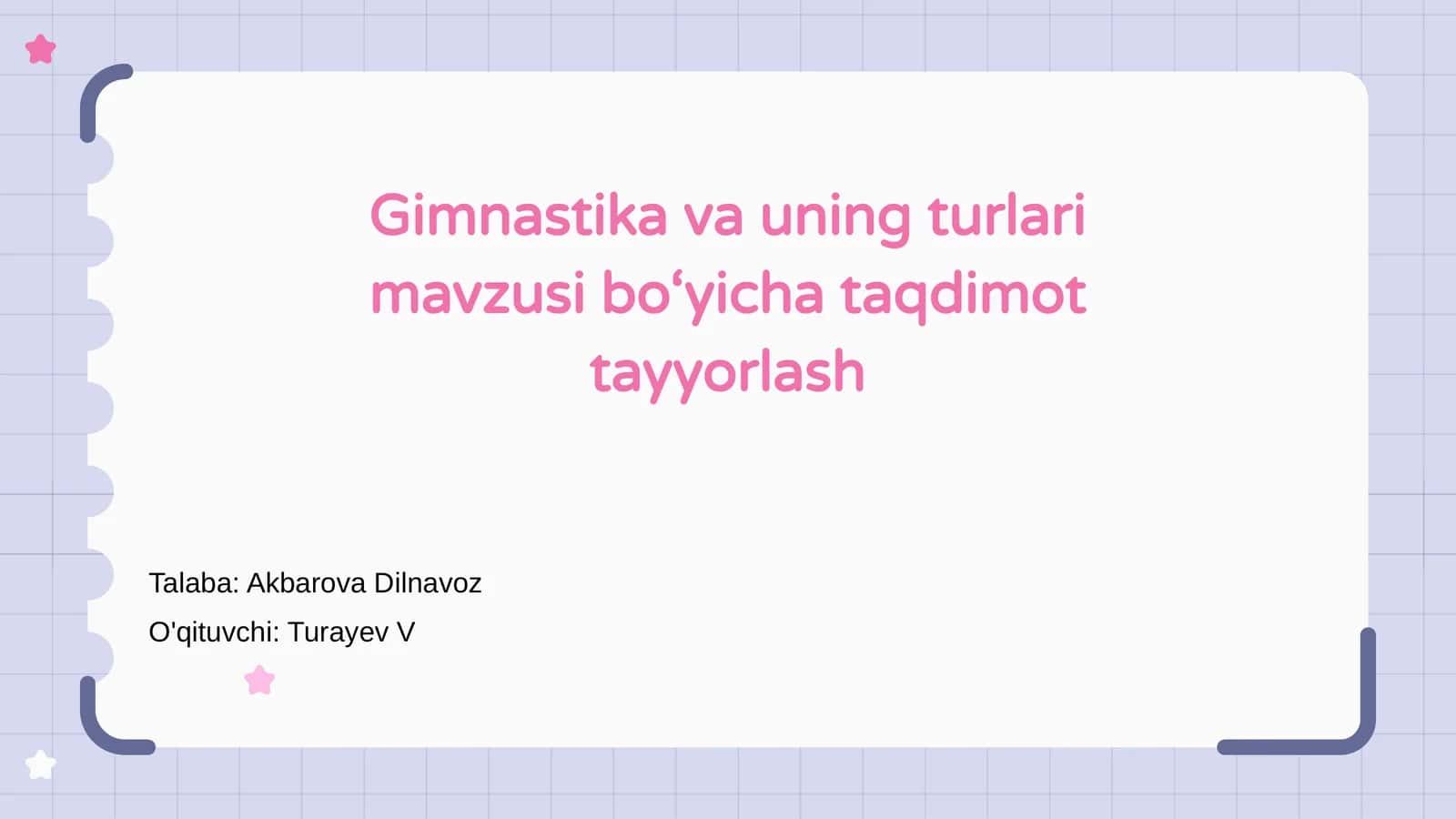 Gimnastika va uning turlari
