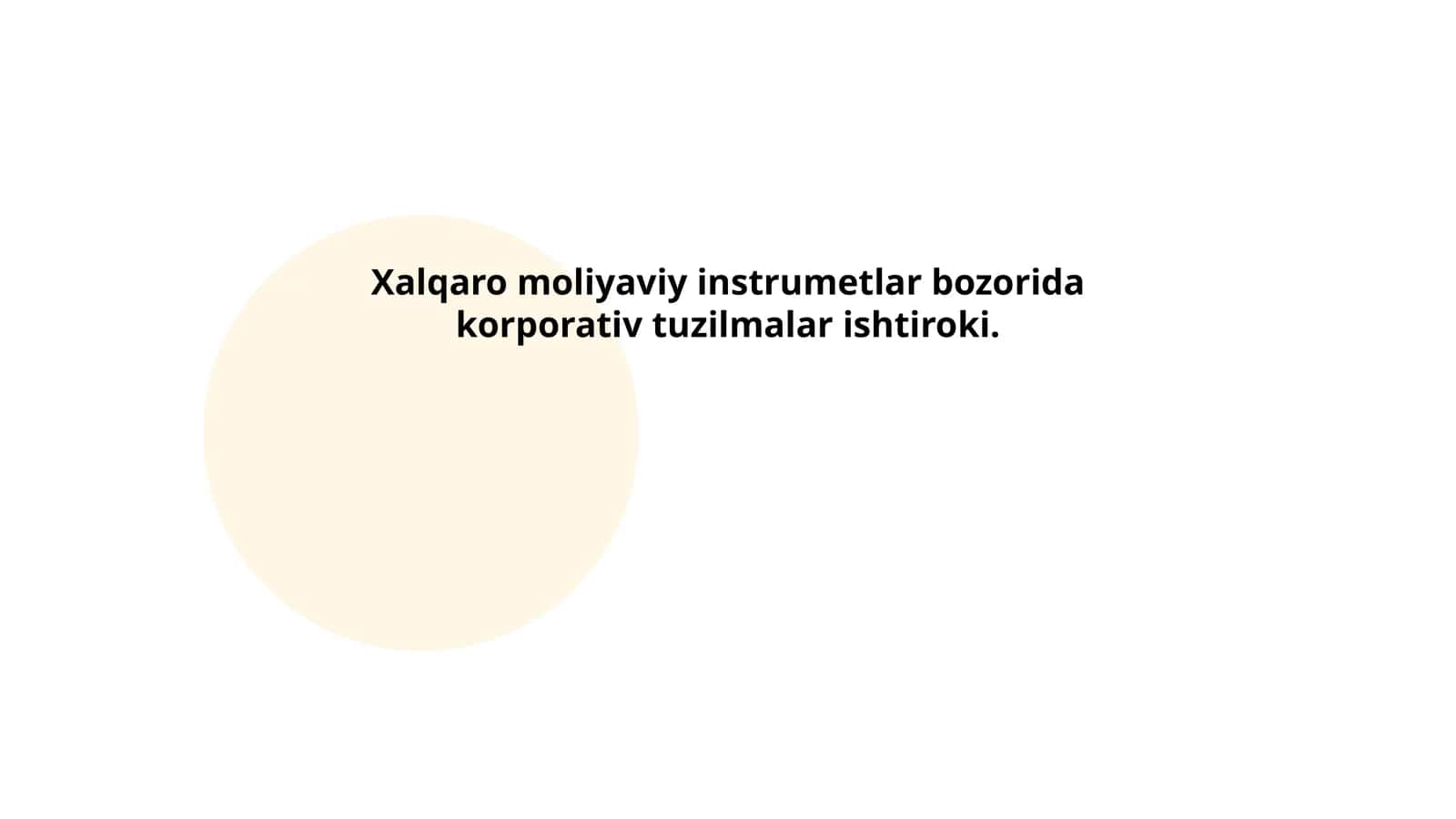 Korporativ Tuzilmalar va Xalqaro Moliya Bozorlari