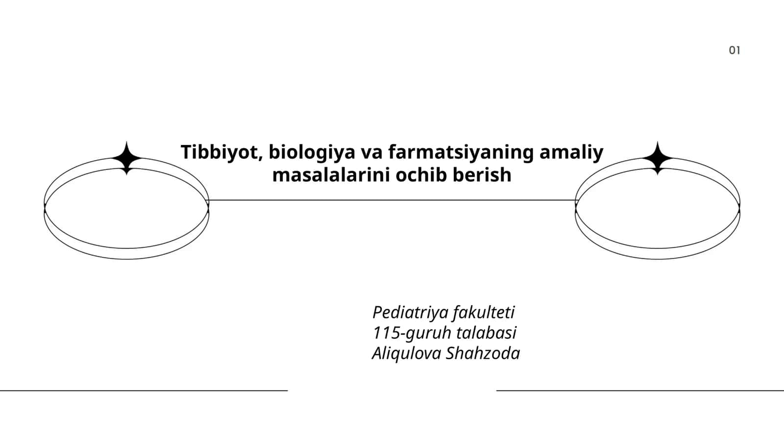 Tibbiyot, biologiya va farmatsiyaning amaliy masalalarini ochib berish