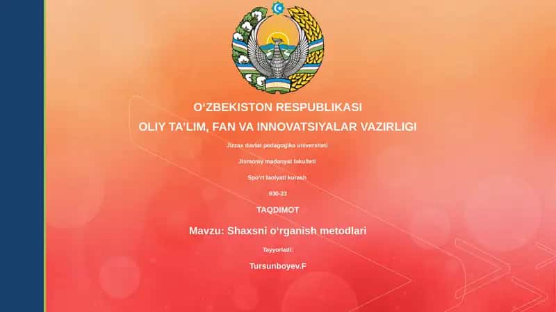 Shaxsiyatni o'rganish usullari
