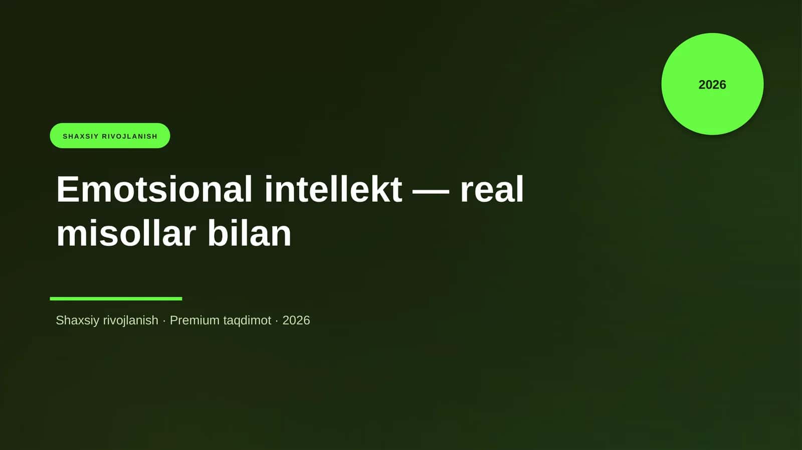 Emotsional intellekt — real misollar bilan