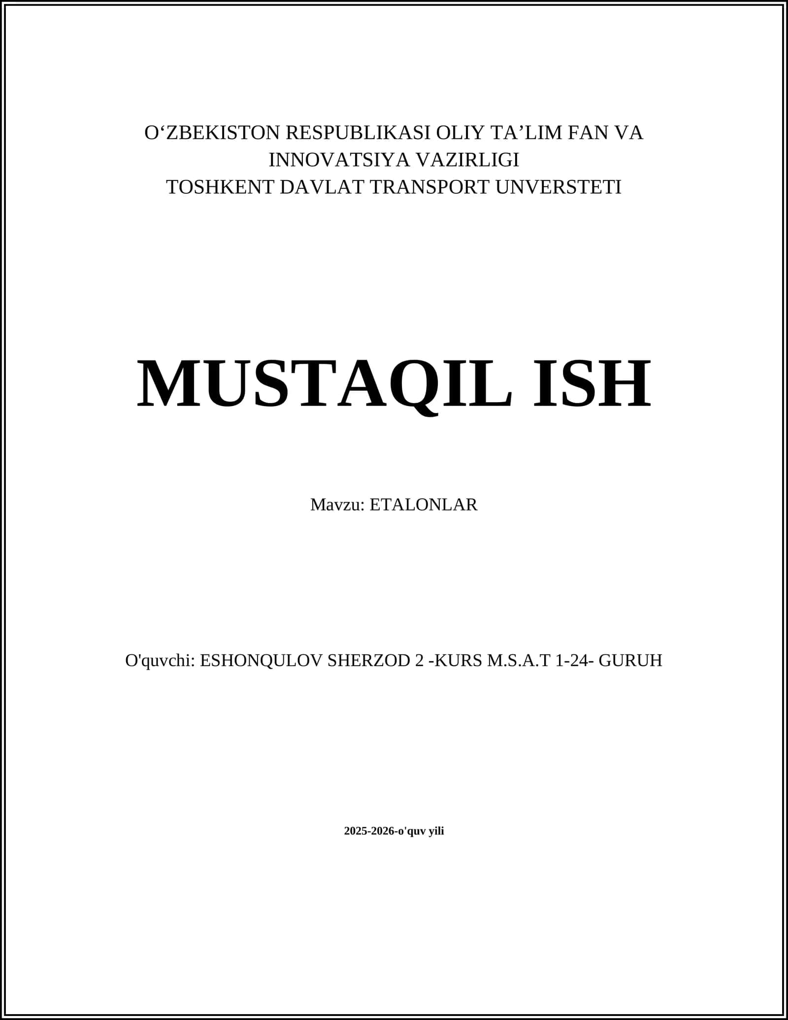 ETALONLAR