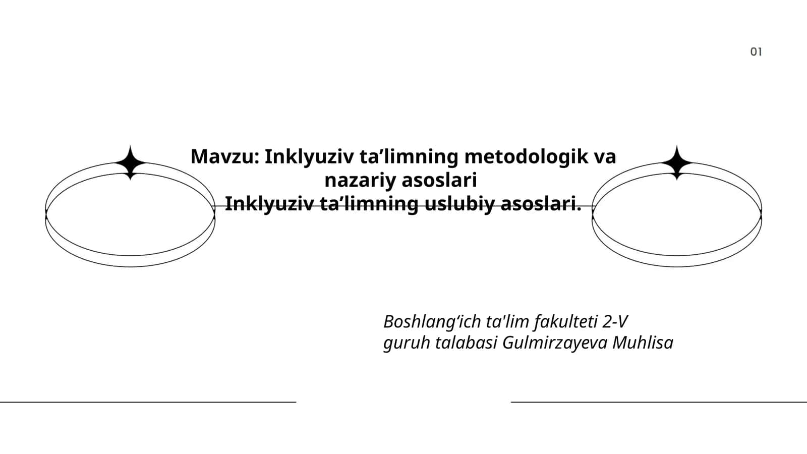 Inklyuziv ta’limning metodologik va nazariy asoslari
