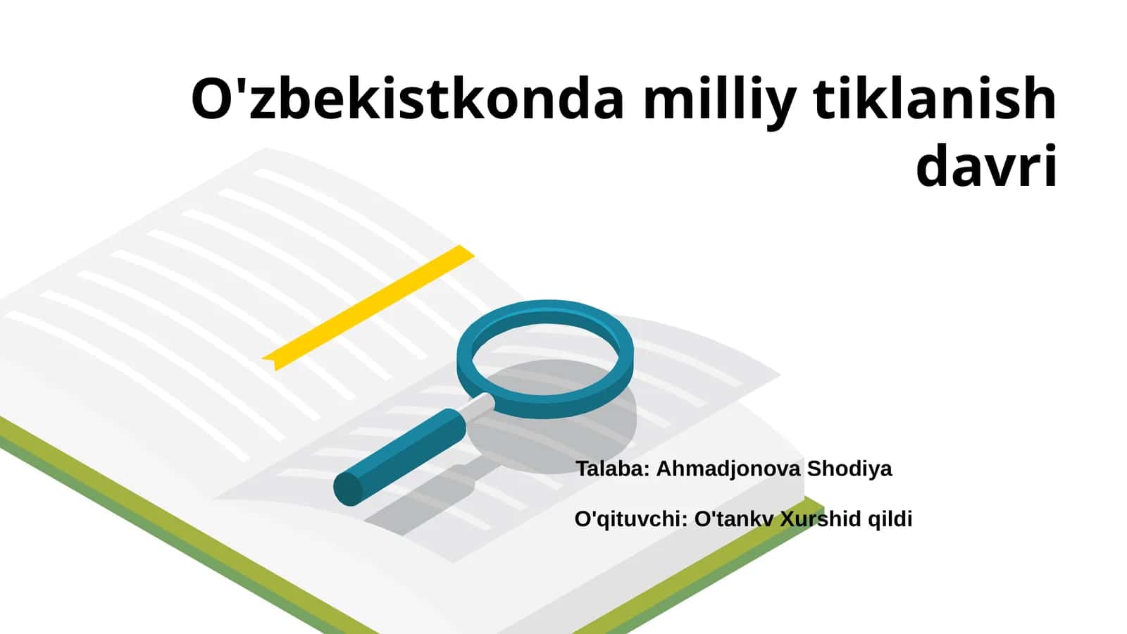 O'zbekistonda milliy tiklanish davri