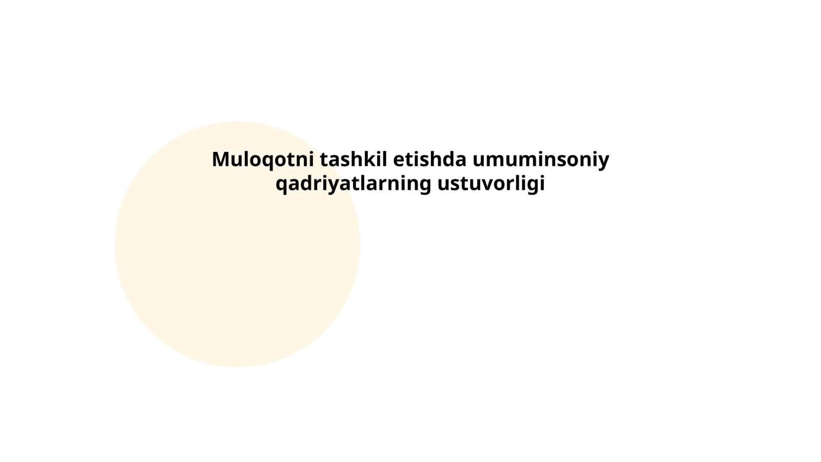 Umuminsoniy qadriyatlar tushunchasi