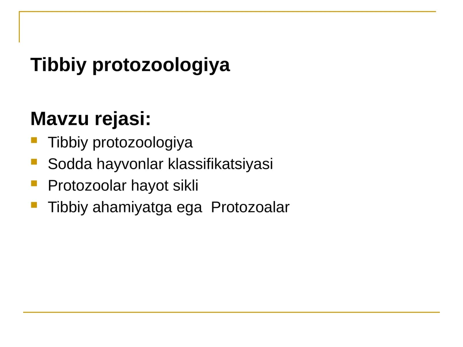 Tibbiy protozoologiya