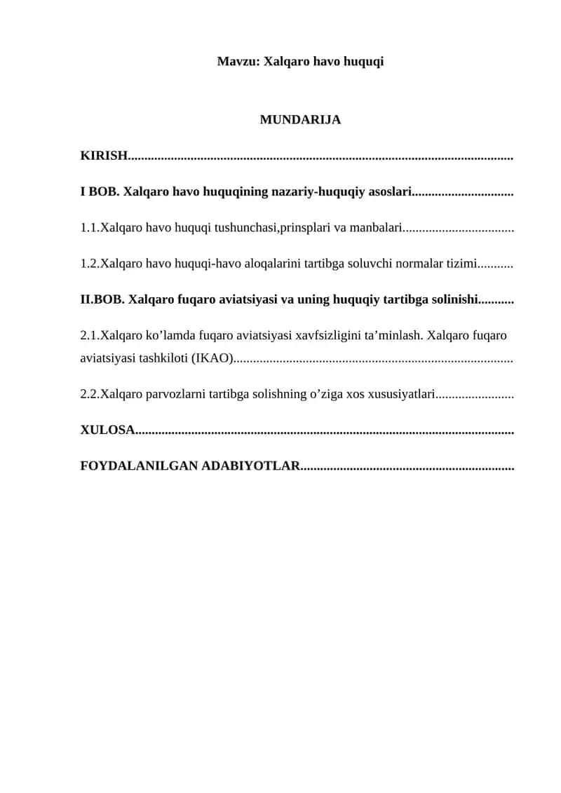 Xalqaro havo huquqi