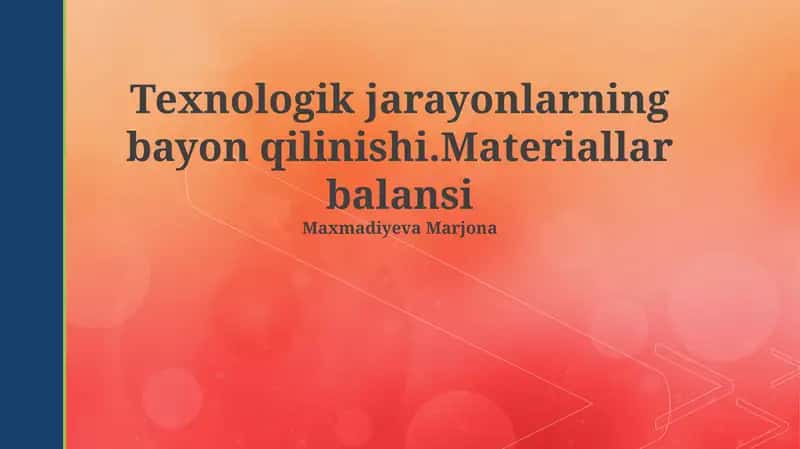 Материялар балансини ҳисоблаш усуллари