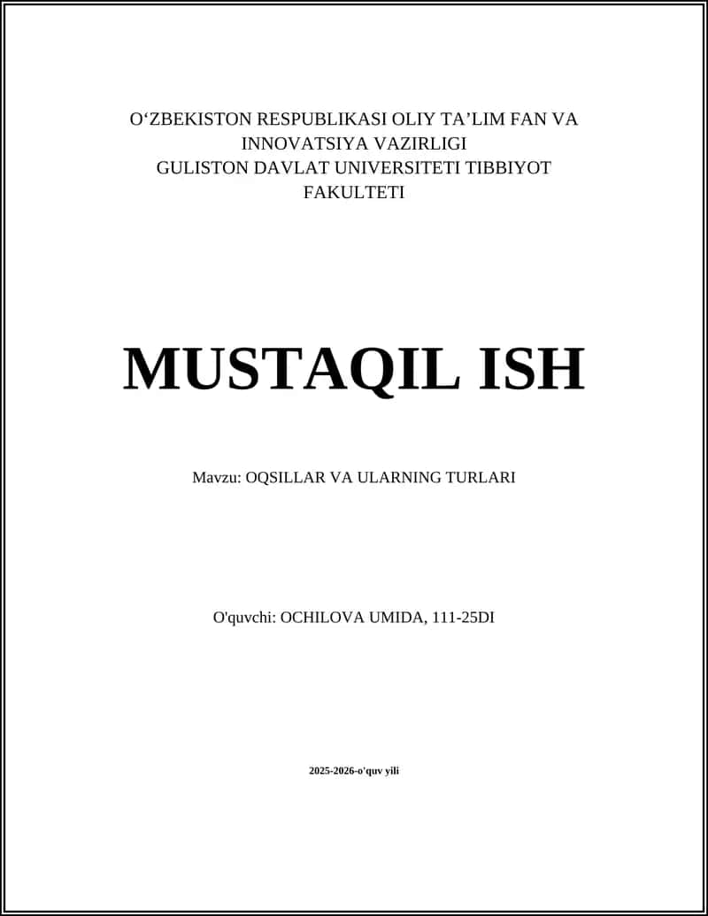 Oqsillar va ularning turlari