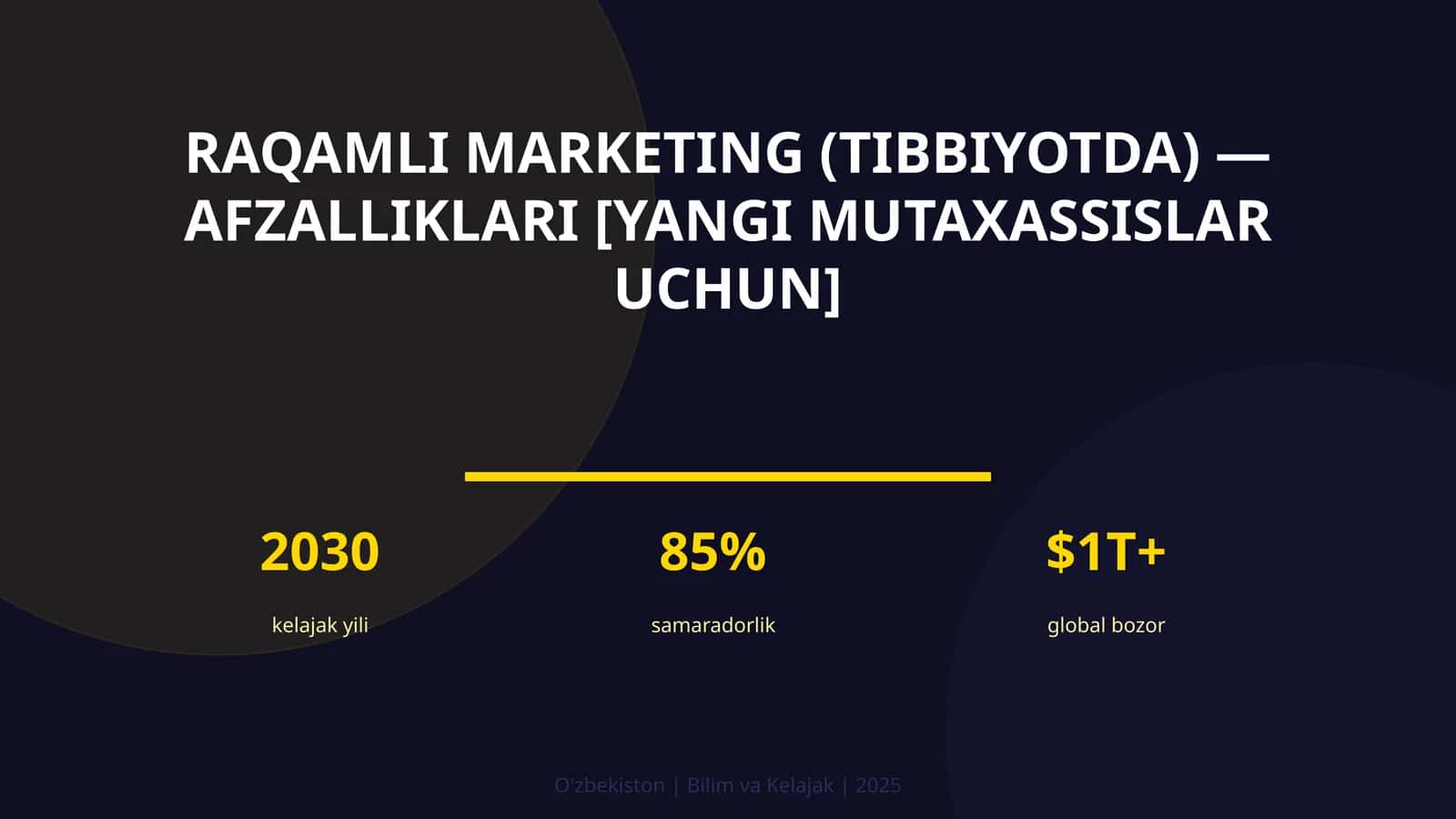 RAQAMLI MARKETING (TIBBIYOTDA) — AFZALLIKLARI [YANGI MUTAXASSISLAR UCHUN]