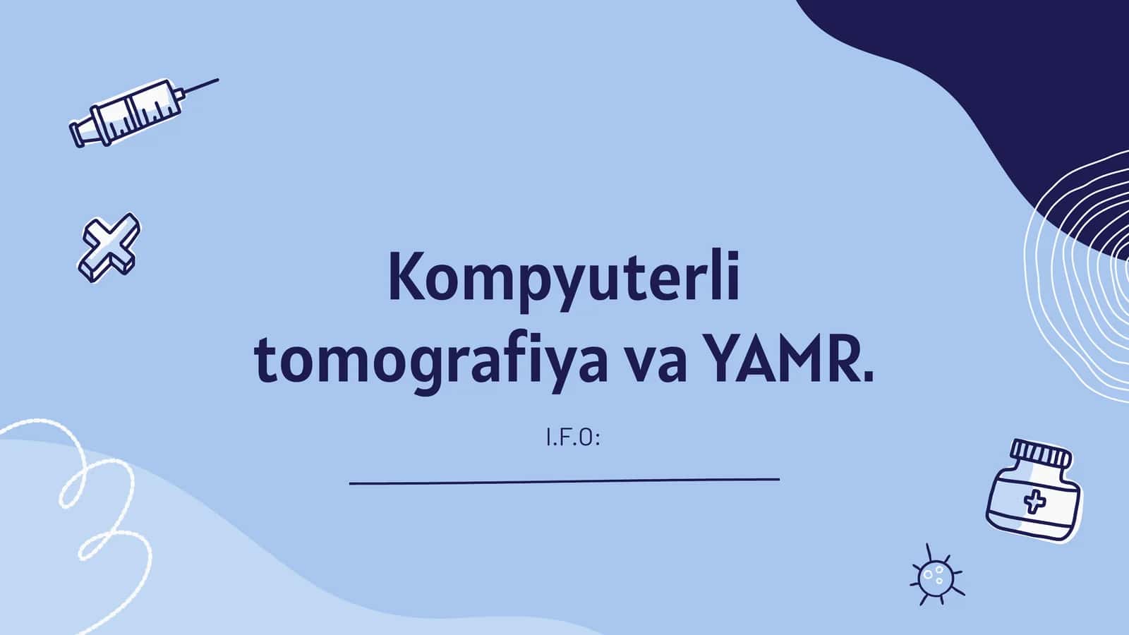 Kompyuterli tomografiya va YAMR