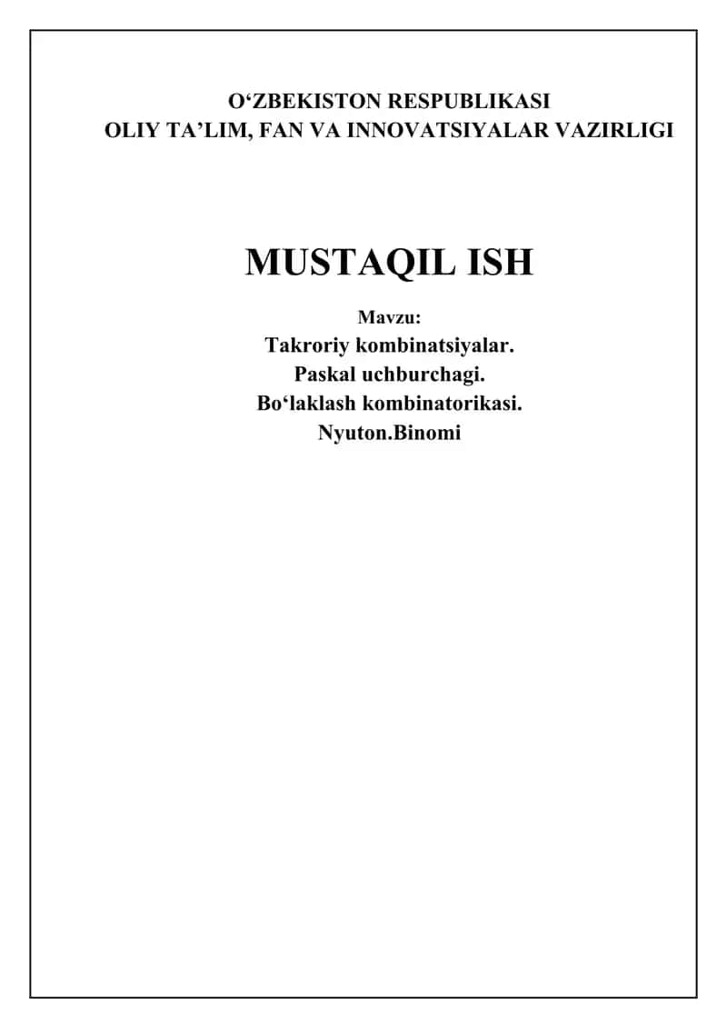 Takroriy kombinatsiyalar