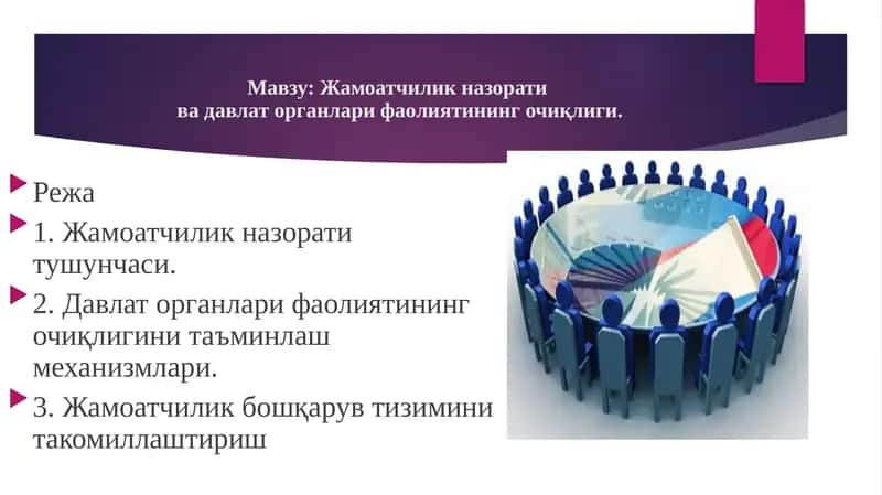 Жамоатчиликназорати фаолияти