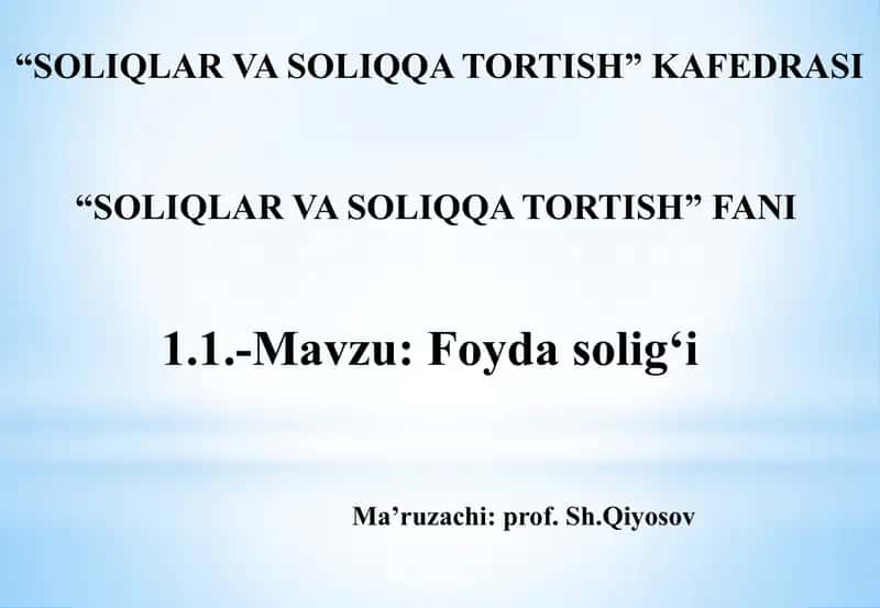 SOLIQLAR VA SOLIQQA TORTISH