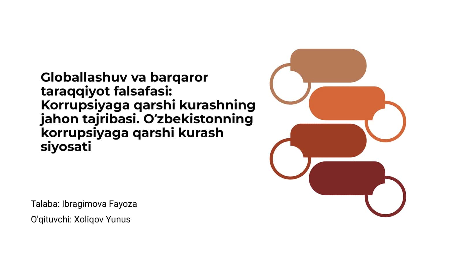 Globallashuv va barqaror taraqqiyot falsafasi: Korrupsiyaga qarshi kurashning jahon tajribasi